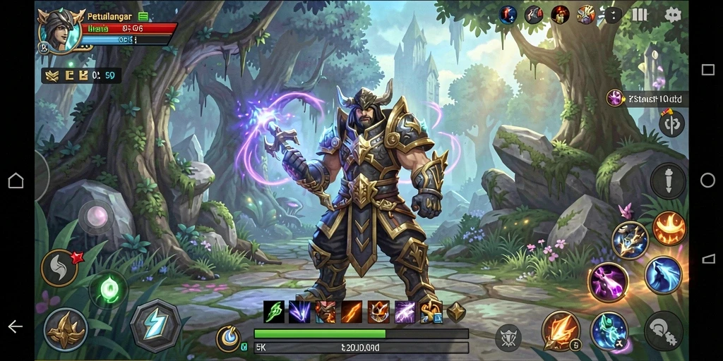 Menampilkan aksi seru dalam gameplay RPG 5ZK yang mendebarkan.