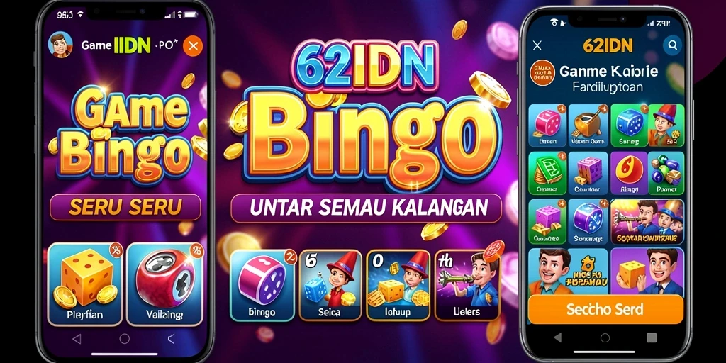 Tampilan gameplay Bingo di aplikasi 62IDN yang mengasyikkan.