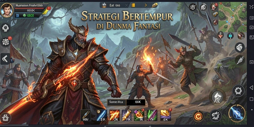 Tampilan aksi menegangkan dalam gameplay 66K.
