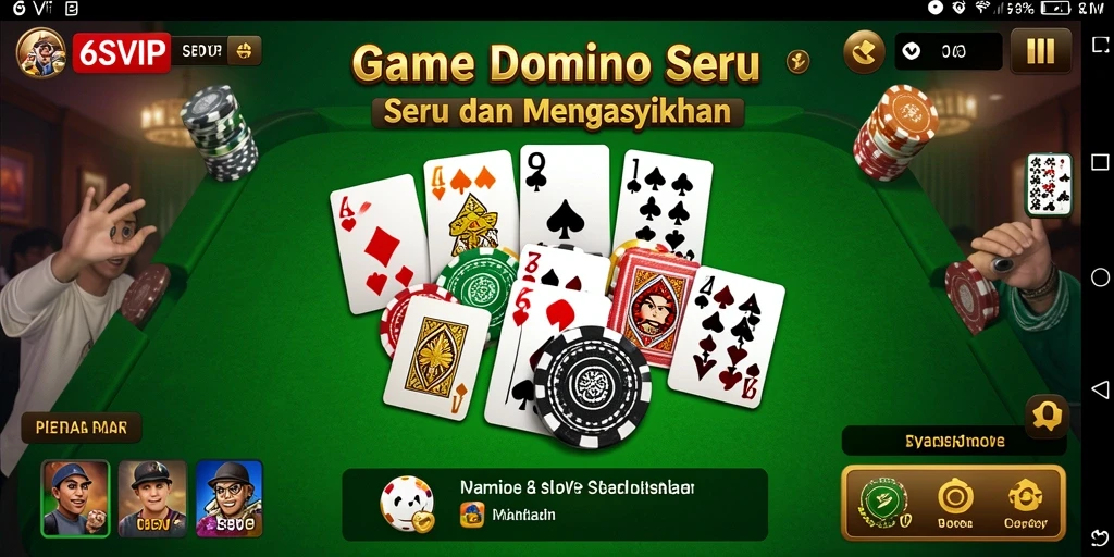 Tampilan gameplay seru di 6SVIP dengan domino klasik.