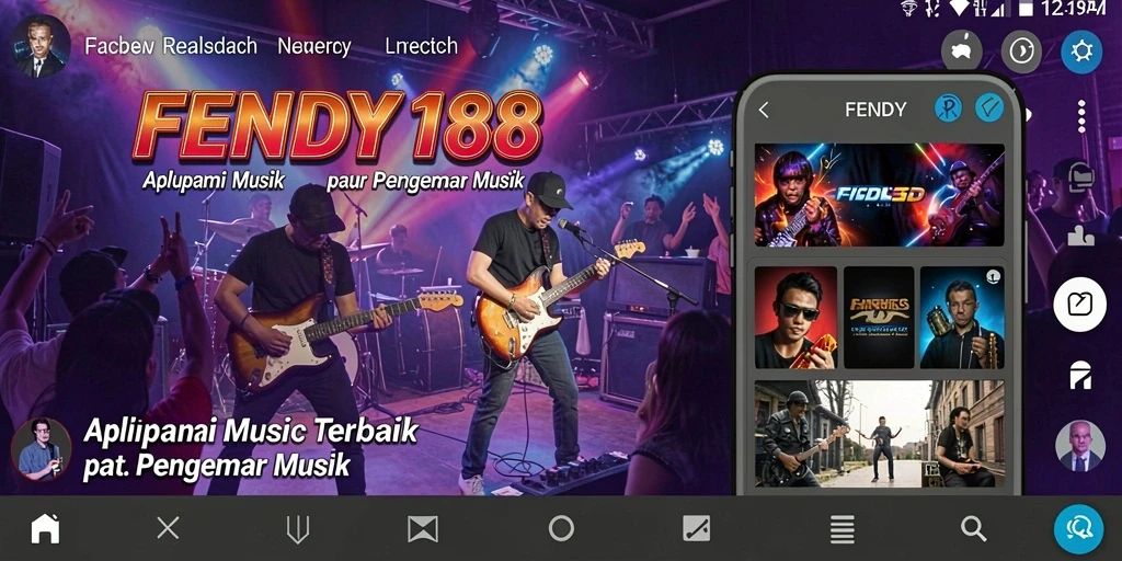 Tampilan gameplay interaktif aplikasi FENDY188 dengan berbagai lagu.