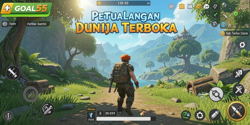 Gameplay epik dalam dunia terbuka GOAL55 yang mendebarkan.