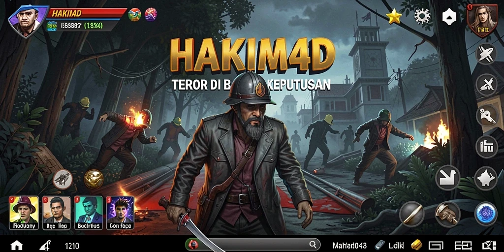 Tangkapan layar menunjukkan pengalaman gameplay HAKIM4D yang menyeramkan.