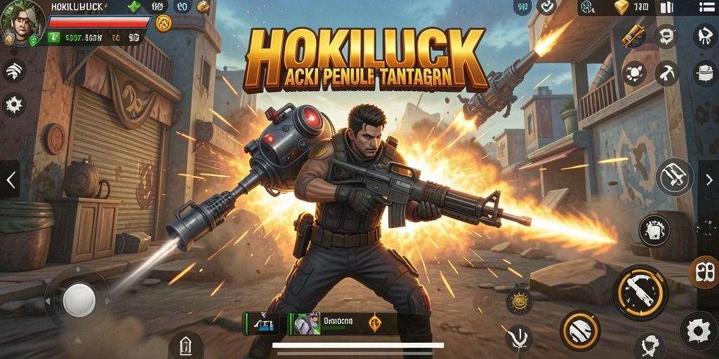 Tampilan gameplay HOKILUCK dengan aksi yang mengesankan.