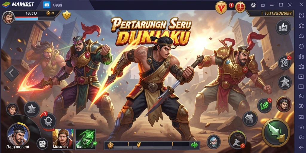 Gameplay MAMIBET menampilkan aksi pertarungan yang mendebarkan dan grafis menakjubkan.