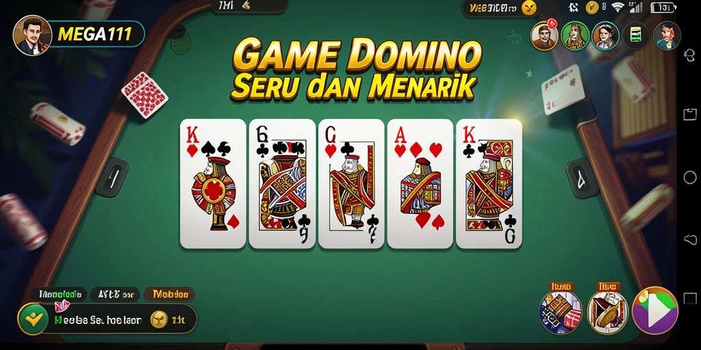 Tampilan gameplay seru MEGA111 dalam permainan Domino.