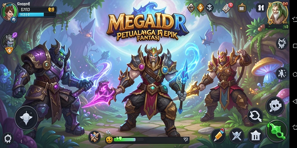 Tampilan gameplay seru di dunia fantasi MEGAIDR.