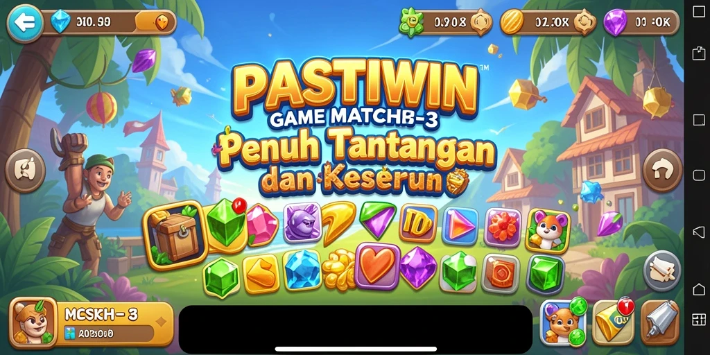 Tampilan gameplay seru dan penuh warna dari PASTIWIN.