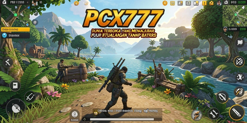 Gameplay menakjubkan di dunia terbuka PCX777 yang mengajak eksplorasi.