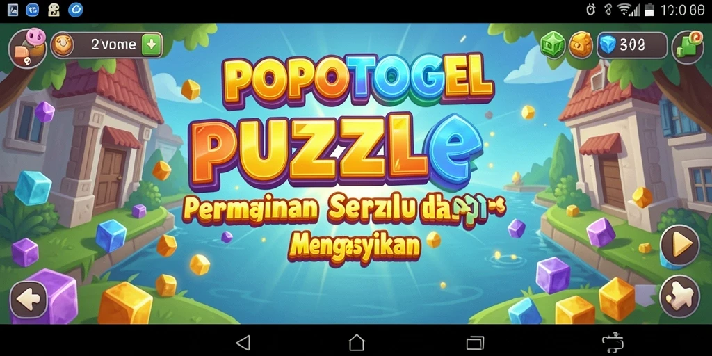 Screenshot gameplay POPOTOGEL menampilkan tingkat tantangan puzzle yang menarik.