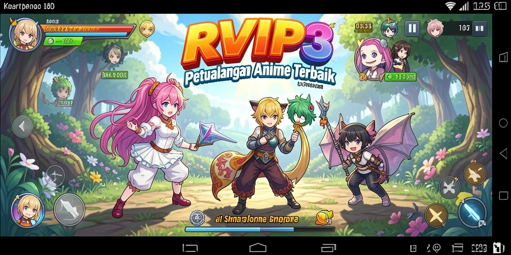 Screenshot utama menampilkan pertarungan seru dalam RVIP3.