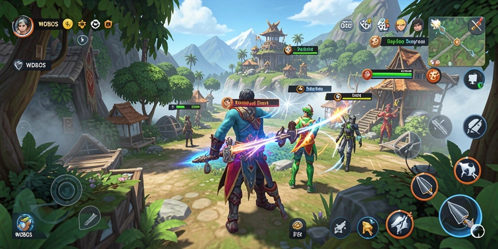 Screenshot gameplay WDBOS yang menampilkan petualangan seru di dunia terbuka.