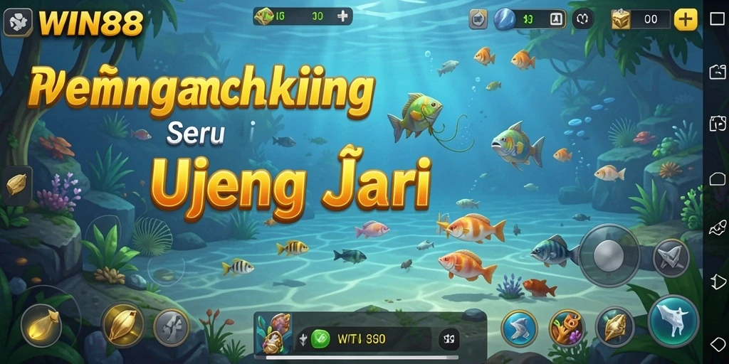 Tangkapan mengesankan dalam gameplay WIN88 yang menampilkan aksi memancing.