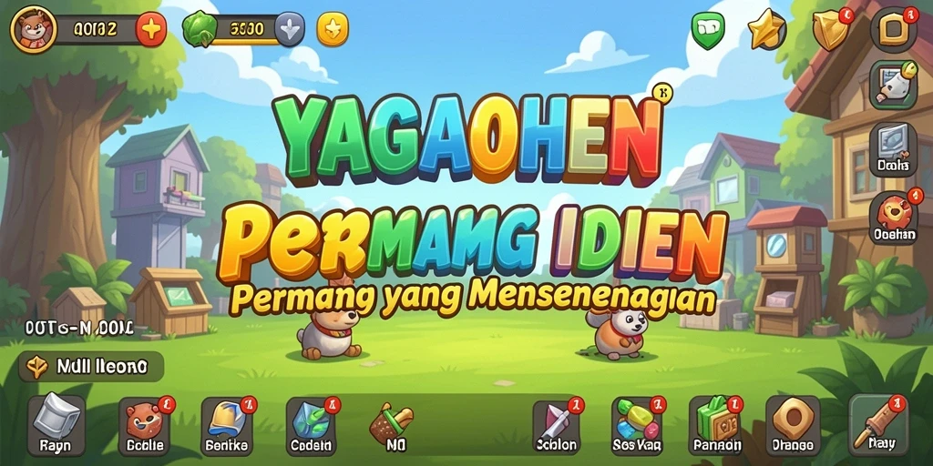 Tampilan gameplay YAGAOHEN dalam suasana yang santai dan menyenangkan.